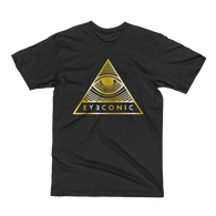 Eyeconic t-shirt with gold Pyramid print