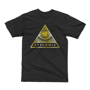 Eyeconic t-shirt with gold Pyramid print