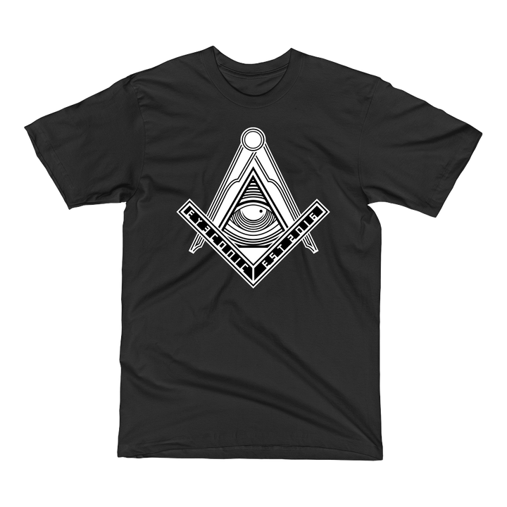 Black t-shirt with Eyeconic Masonic print (Members only - ID Required)