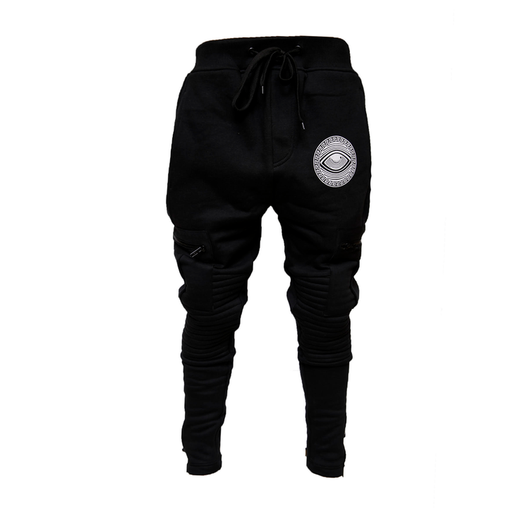 Eyeconic joggers with silver Eyedusa print